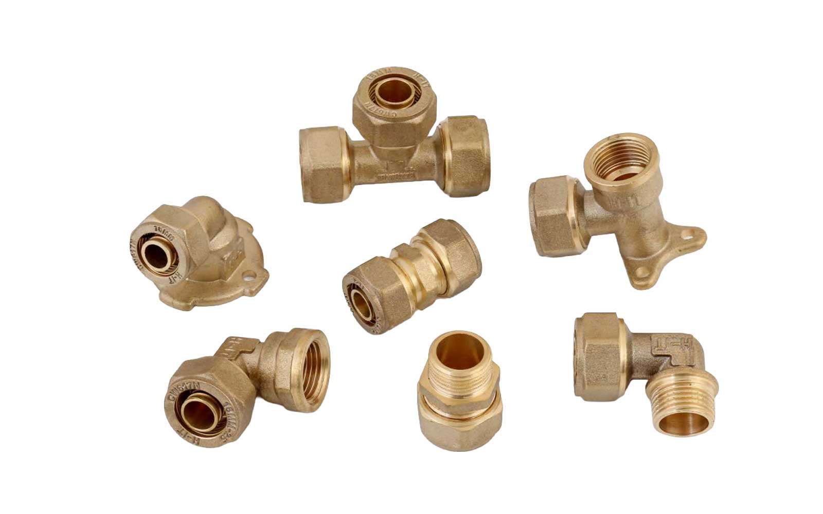 Brass Compression Fittings for PEX Pipe